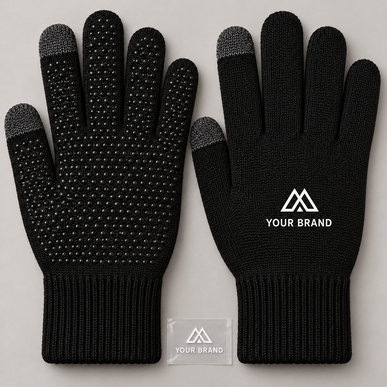 Waterproof gloves · Back-of-hand logo
